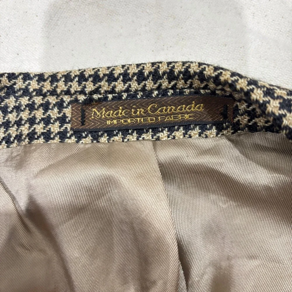 Polo University Club Ralph Lauren Wool Houndstooth Blazer Sport Coat Mens 43T